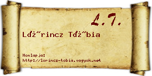 Lőrincz Tóbia névjegykártya